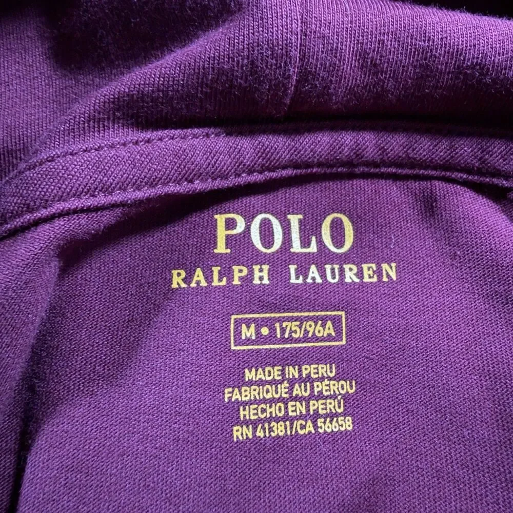 Polo Ralph Lauren Medium Red Hoodie Lightweight Jersey Pullover Pony Mens